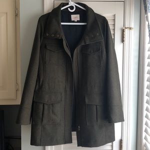 Loft Green Wool Pant Coat
